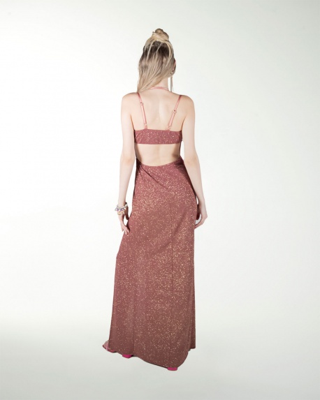 VESTIDO CL DRAPEADO ESCOTE EN ESPALDA