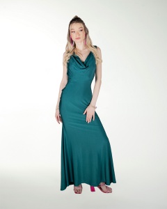 VESTIDO CL DRAPEADO CORTE SIRENA