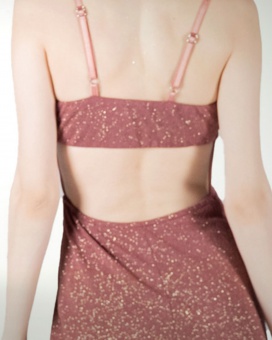 VESTIDO CL DRAPEADO ESCOTE EN ESPALDA