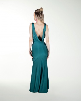 VESTIDO CL DRAPEADO CORTE SIRENA