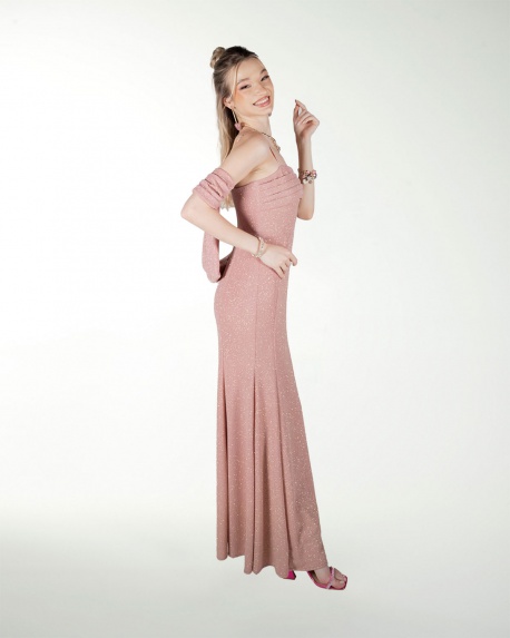 VESTIDO CL DRAPEADO CORTE SIRENA