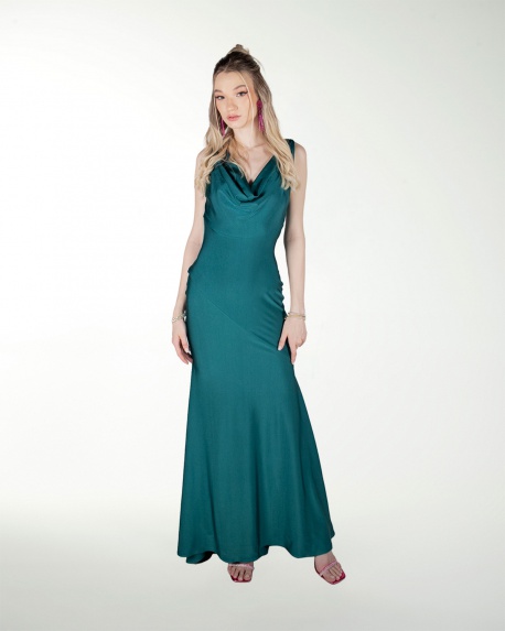 VESTIDO CL DRAPEADO CORTE SIRENA