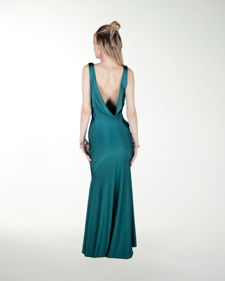 VESTIDO CL DRAPEADO CORTE SIRENA