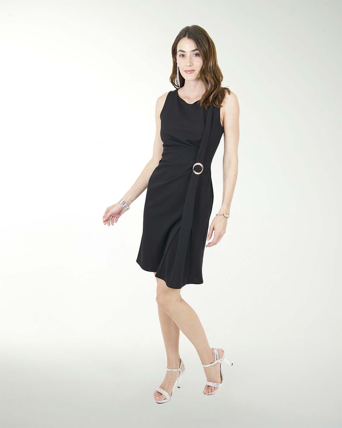 VESTIDO CA CREPE LISO RECTO VESTIDO CA CREPE LISO RECTO