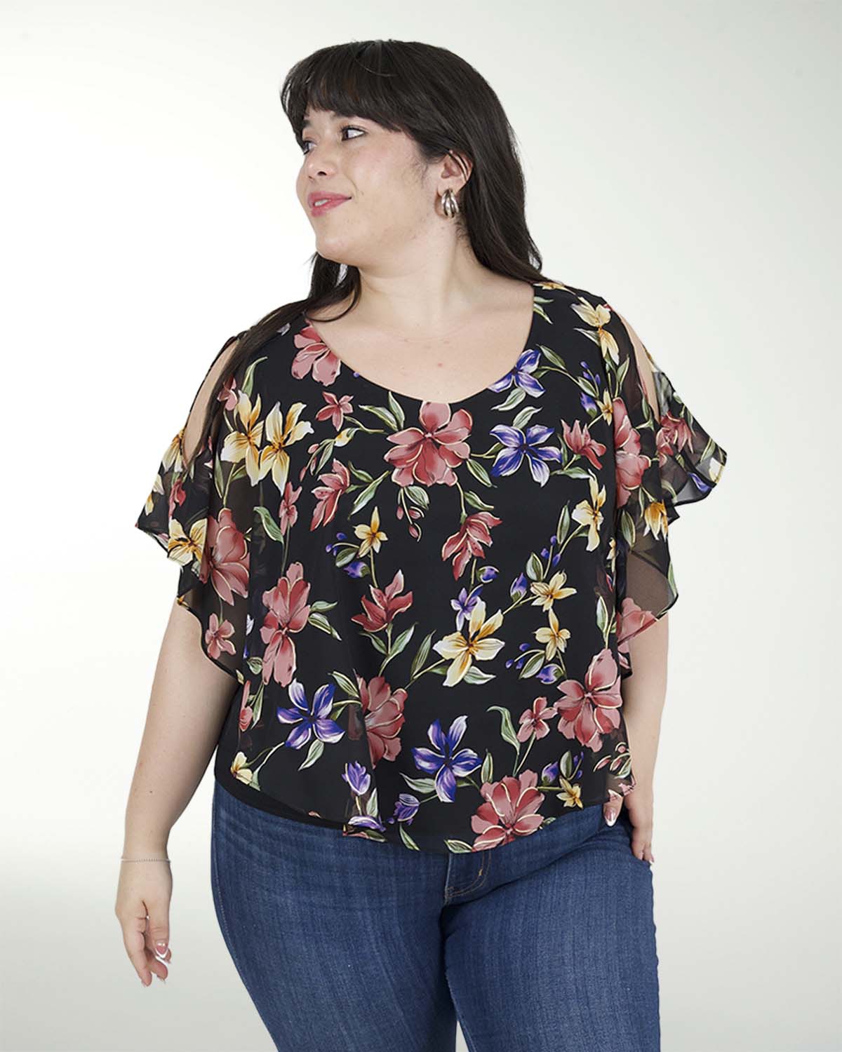 BLUSA TV CHIFON ESCOTE REDONDO BLUSA TV CHIFON ESCOTE REDONDO