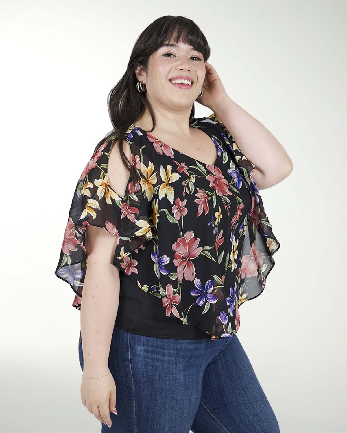 BLUSA TV CHIFON ESCOTE REDONDO BLUSA TV CHIFON ESCOTE REDONDO
