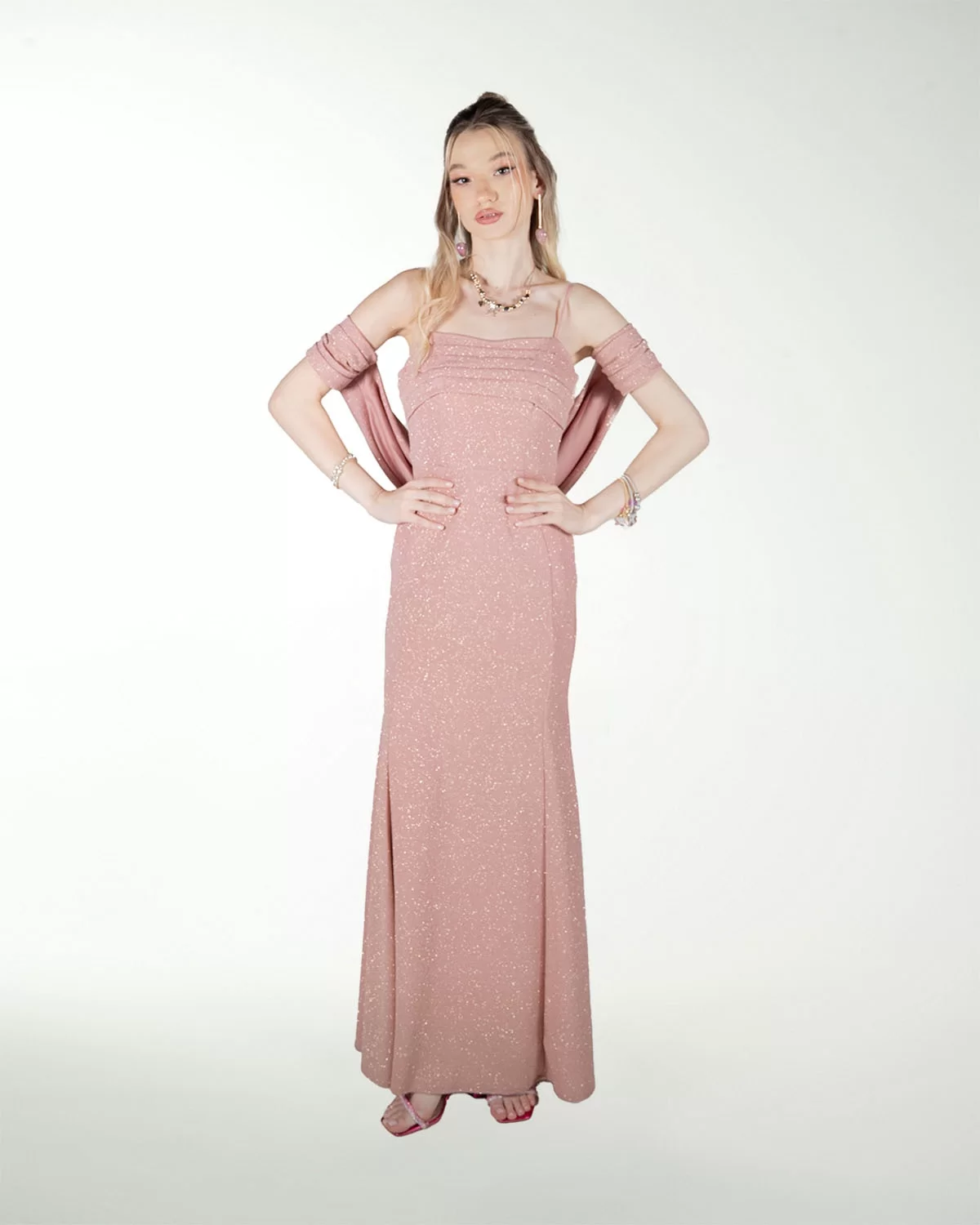 VESTIDO CL DRAPEADO CORTE SIRENA VESTIDO CL DRAPEADO CORTE SIRENA