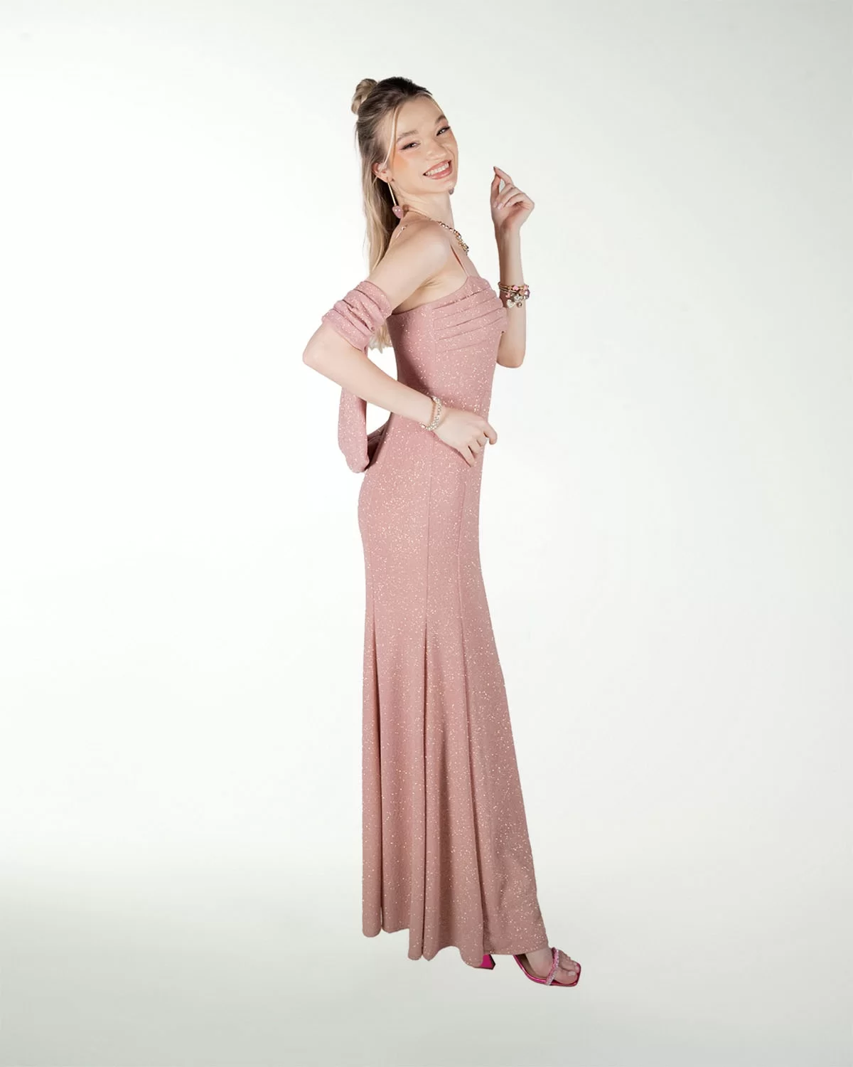 VESTIDO CL DRAPEADO CORTE SIRENA VESTIDO CL DRAPEADO CORTE SIRENA