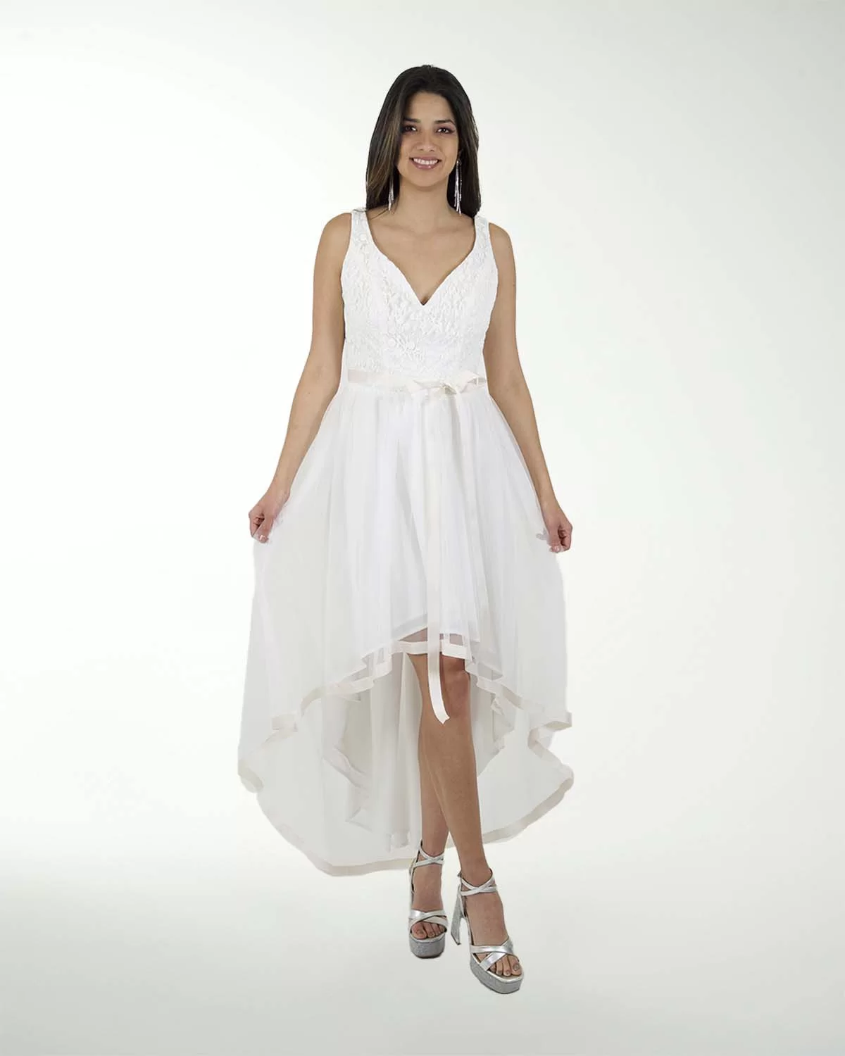 VESTIDO CL BLA IMPERIAL CON FANTASIA EN TALLE VESTIDO CL BLA IMPERIAL CON FANTASIA EN TALLE