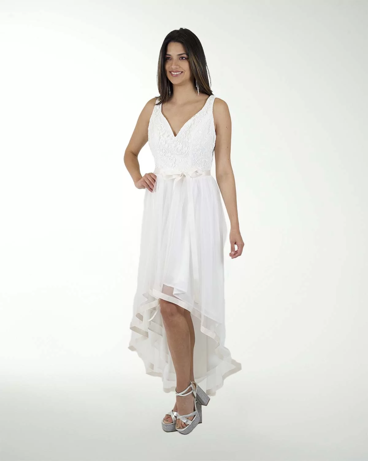 VESTIDO CL BLA IMPERIAL CON FANTASIA EN TALLE VESTIDO CL BLA IMPERIAL CON FANTASIA EN TALLE