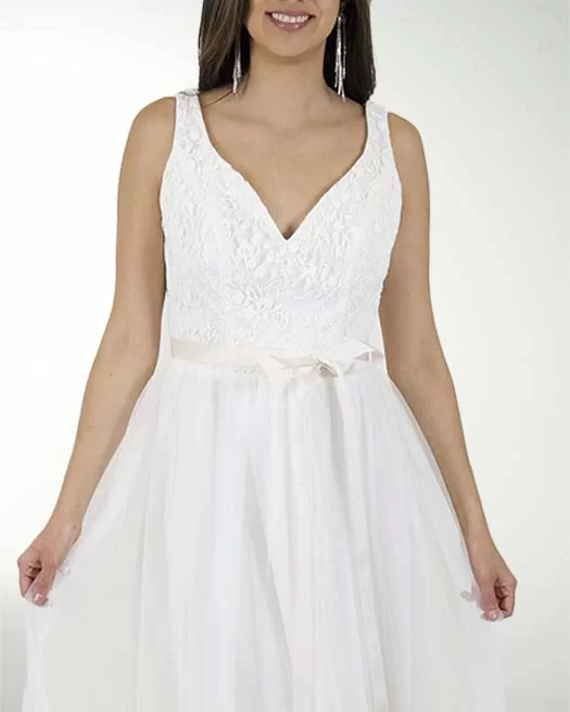 VESTIDO CL BLA IMPERIAL CON FANTASIA EN TALLE VESTIDO CL BLA IMPERIAL CON FANTASIA EN TALLE