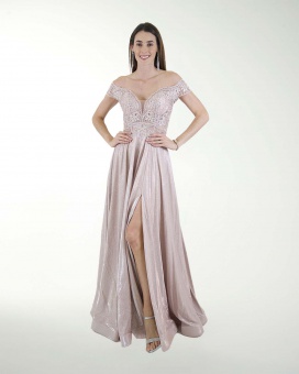 VESTIDO SY GRAN GALA ESTILO PRINCESA CON DESTELLOS DE BRILLO