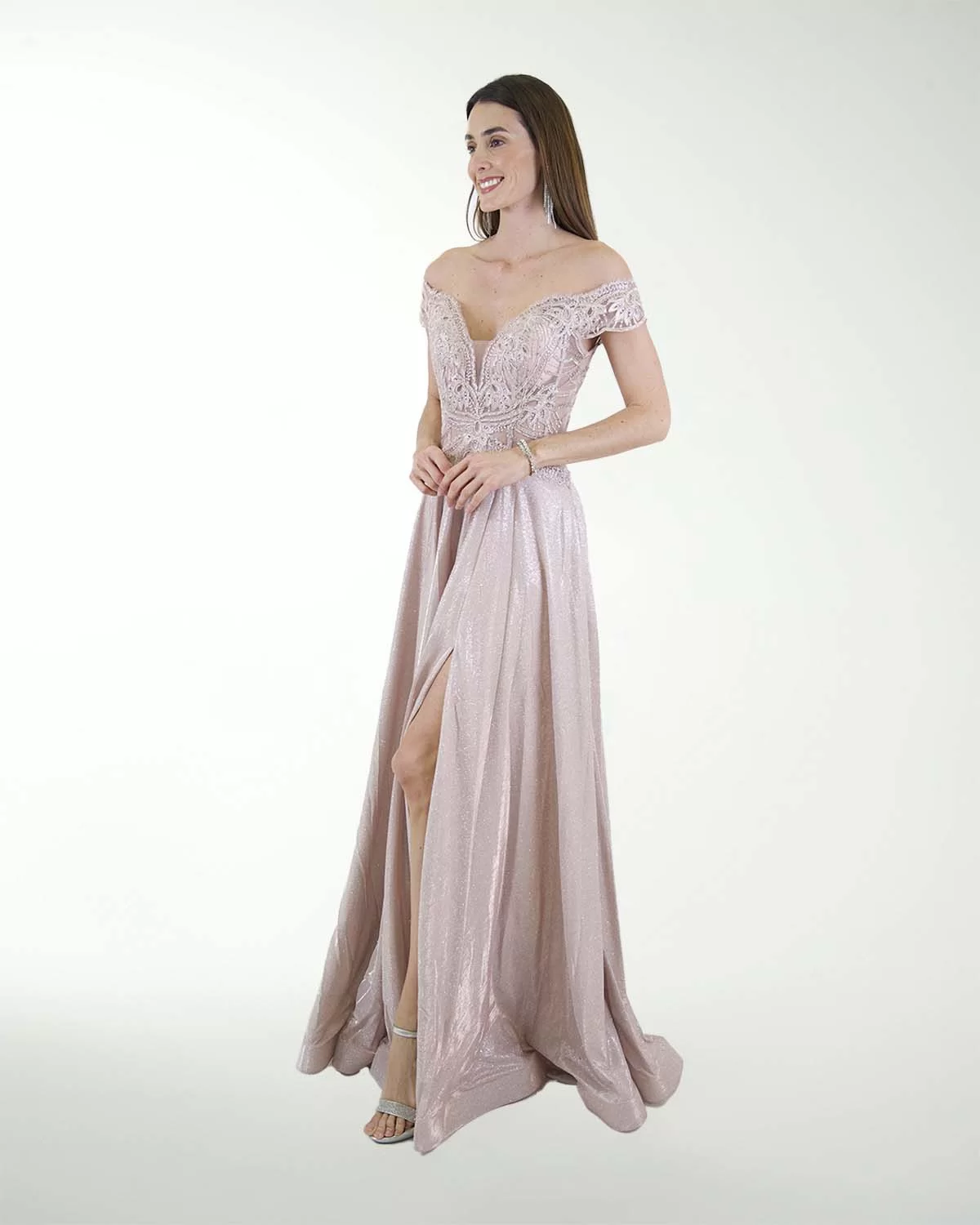 VESTIDO SY GRAN GALA ESTILO PRINCESA CON DESTELLOS DE BRILLO VESTIDO SY GRAN GALA ESTILO PRINCESA CON DESTELLOS DE BRILLO