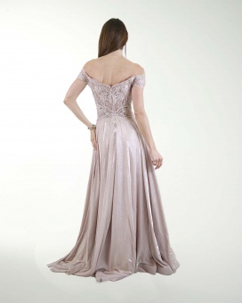 VESTIDO SY GRAN GALA ESTILO PRINCESA CON DESTELLOS DE BRILLO