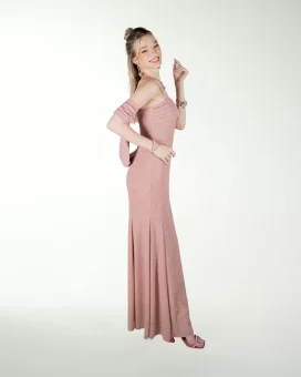 VESTIDO CL DRAPEADO CORTE SIRENA
