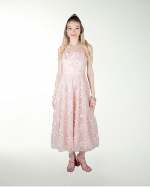 VESTIDO CC LARGO MIDI EN TELA 3D