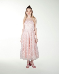 VESTIDO CC LARGO MIDI EN TELA 3D