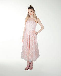 VESTIDO CC LARGO MIDI EN TELA 3D
