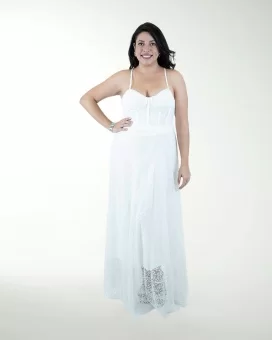 VESTIDO TE BLA TIPO CORSET CON BRILLOS