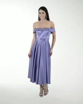VESTIDO CC SATIN STRECH MIDI