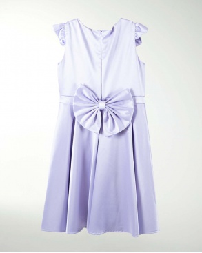 VESTIDO NIÑA CON MOÑO SATINADO