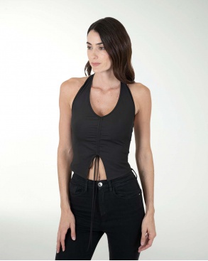 TOP ANTRO HALTER CON PLIEGUES