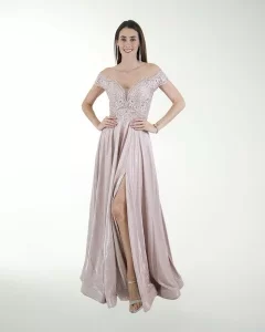 VESTIDO SY GRAN GALA ESTILO PRINCESA CON DESTELLOS DE BRILLO