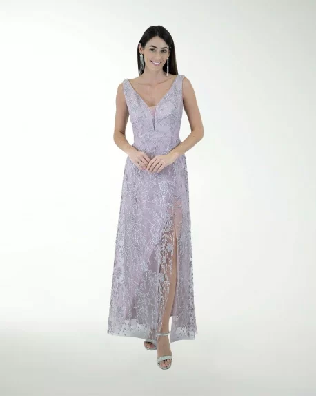 VESTIDO CL ENTALLADO ESCOTE EN V