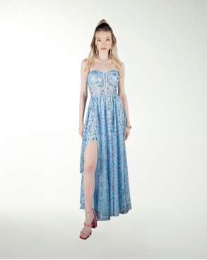 VESTIDO CL CORSET CON ABERTURA