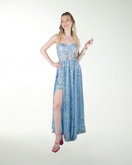 VESTIDO CL CORSET CON ABERTURA