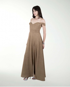 VESTIDO CL FALDA LINEA A CON ABERTURA