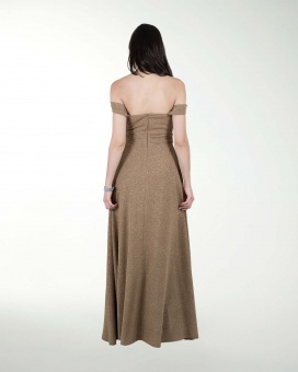 VESTIDO CL FALDA LINEA A CON ABERTURA