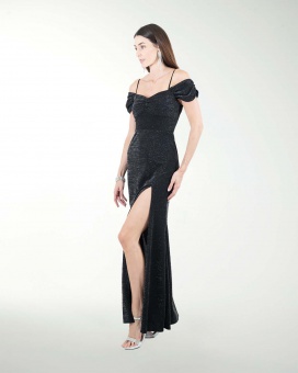 VESTIDO CL ENTALLDO DE HOMBRO DESCUBIERTO