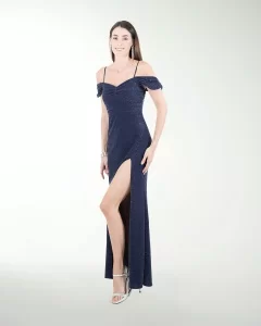 VESTIDO CL ENTALLDO DE HOMBRO DESCUBIERTO