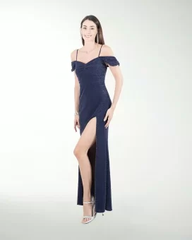VESTIDO CL ENTALLDO DE HOMBRO DESCUBIERTO