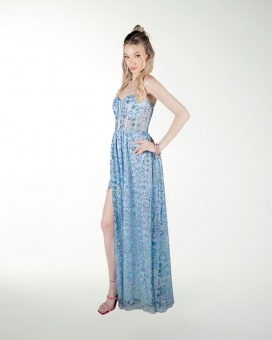 VESTIDO CL CORSET CON ABERTURA