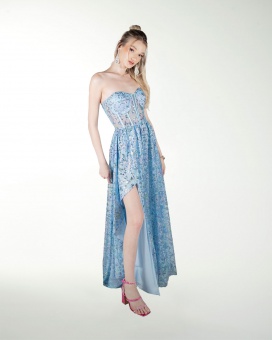 VESTIDO CL CORSET CON ABERTURA