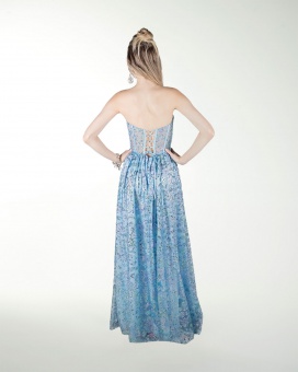 VESTIDO CL CORSET CON ABERTURA