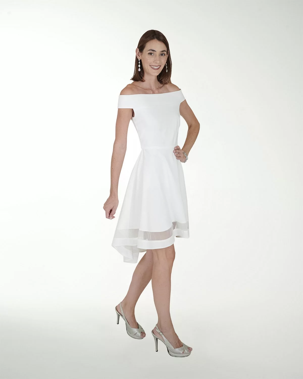 VESTIDO CC BLA CREPE HOMBRO DESCUBIERTO VESTIDO CC BLA CREPE HOMBRO DESCUBIERTO