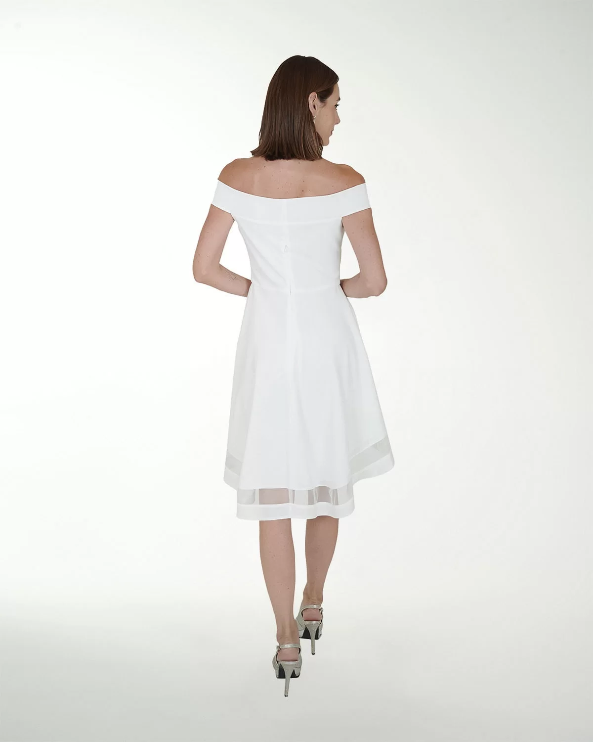 VESTIDO CC BLA CREPE HOMBRO DESCUBIERTO VESTIDO CC BLA CREPE HOMBRO DESCUBIERTO