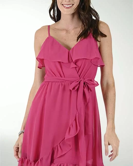 VESTIDO CA CHIFON LISO CON OLAN VESTIDO CA CHIFON LISO CON OLAN