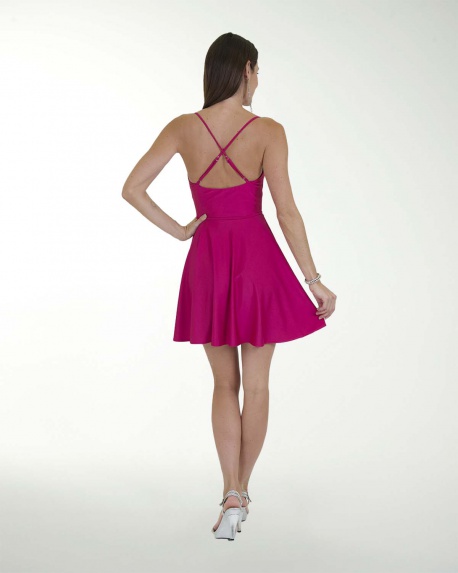 VESTIDO ANT COLOMBIANA LISO CON JARETAS