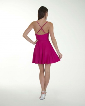 VESTIDO ANT COLOMBIANA LISO CON JARETAS