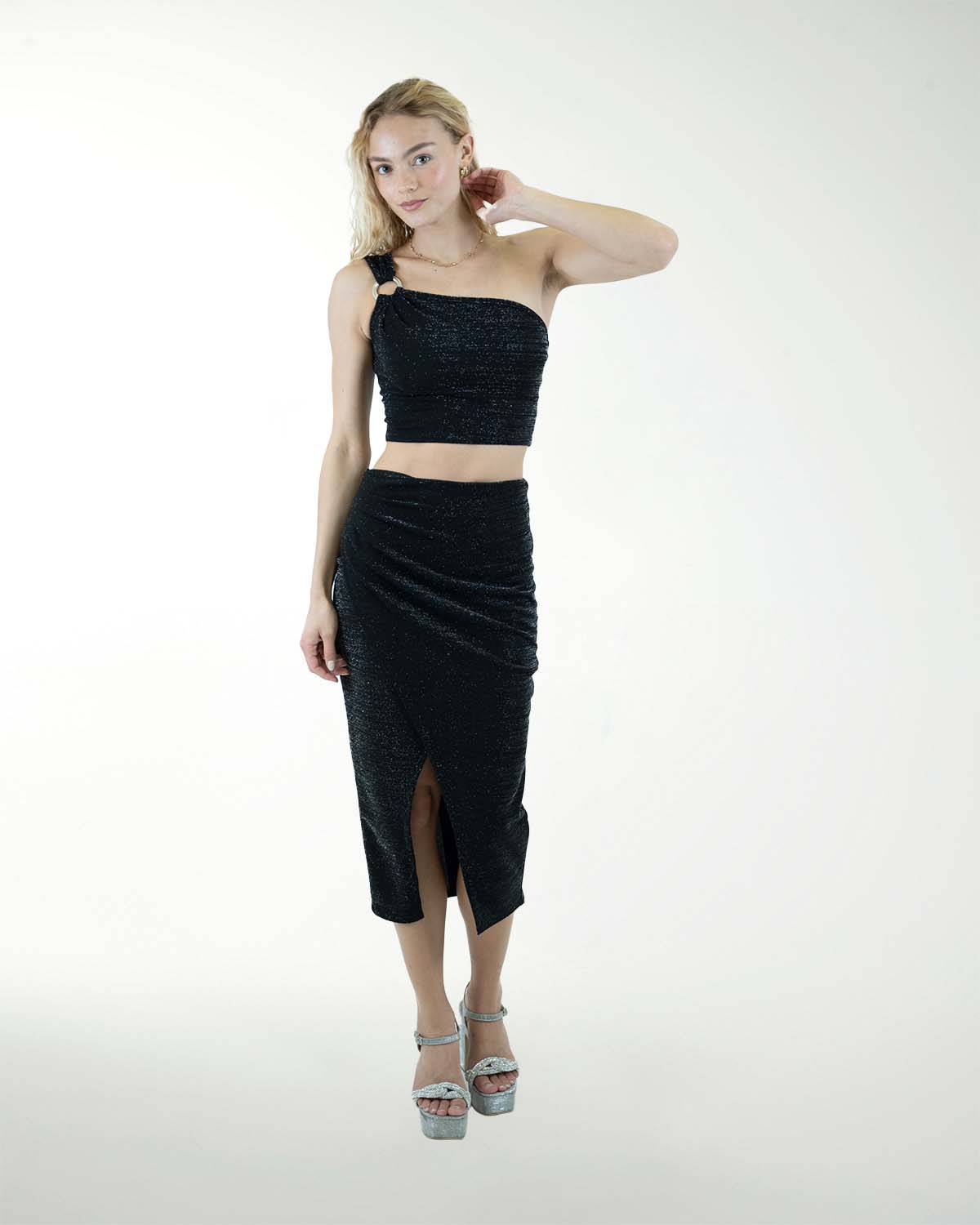 FALDA ANT CRUCE CON PLIEGUES FALDA ANT CRUCE CON PLIEGUES