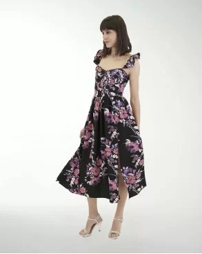 VESTIDO CASUAL MADRID ESTAMPADO MIDI
