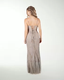 VESTIDO CL ENTALLADO CON ABERTURA