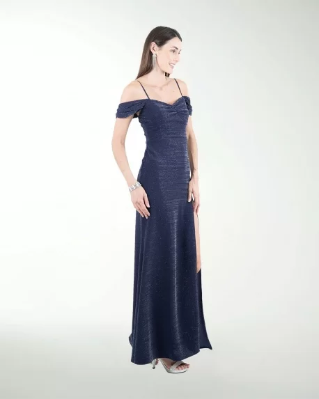 VESTIDO CL ENTALLDO DE HOMBRO DESCUBIERTO
