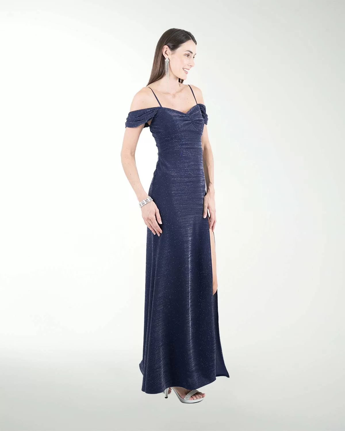 VESTIDO CL ENTALLDO DE HOMBRO DESCUBIERTO