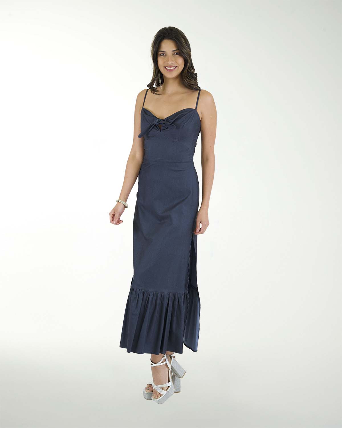 VESTIDO CAMPESINO MEZCLILLA