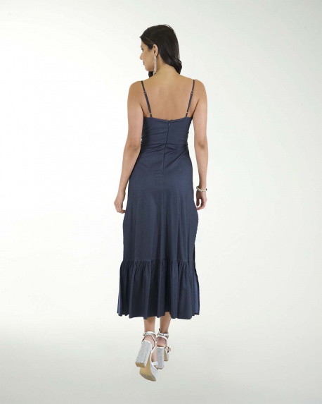 VESTIDO CAMPESINO MEZCLILLA